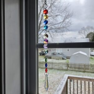 Colorful Crystal Suncatcher,  Handmade